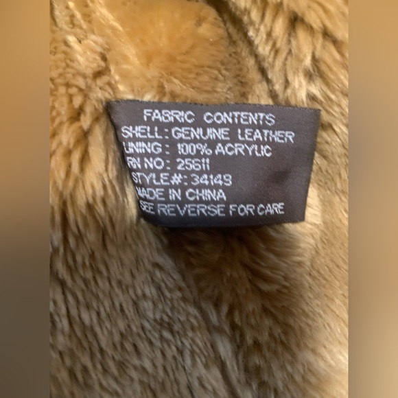 Jones New York Sport Womens Tan Genuine Suede Leather Faux Fur Lined Coat Large - Picture 7 of 11